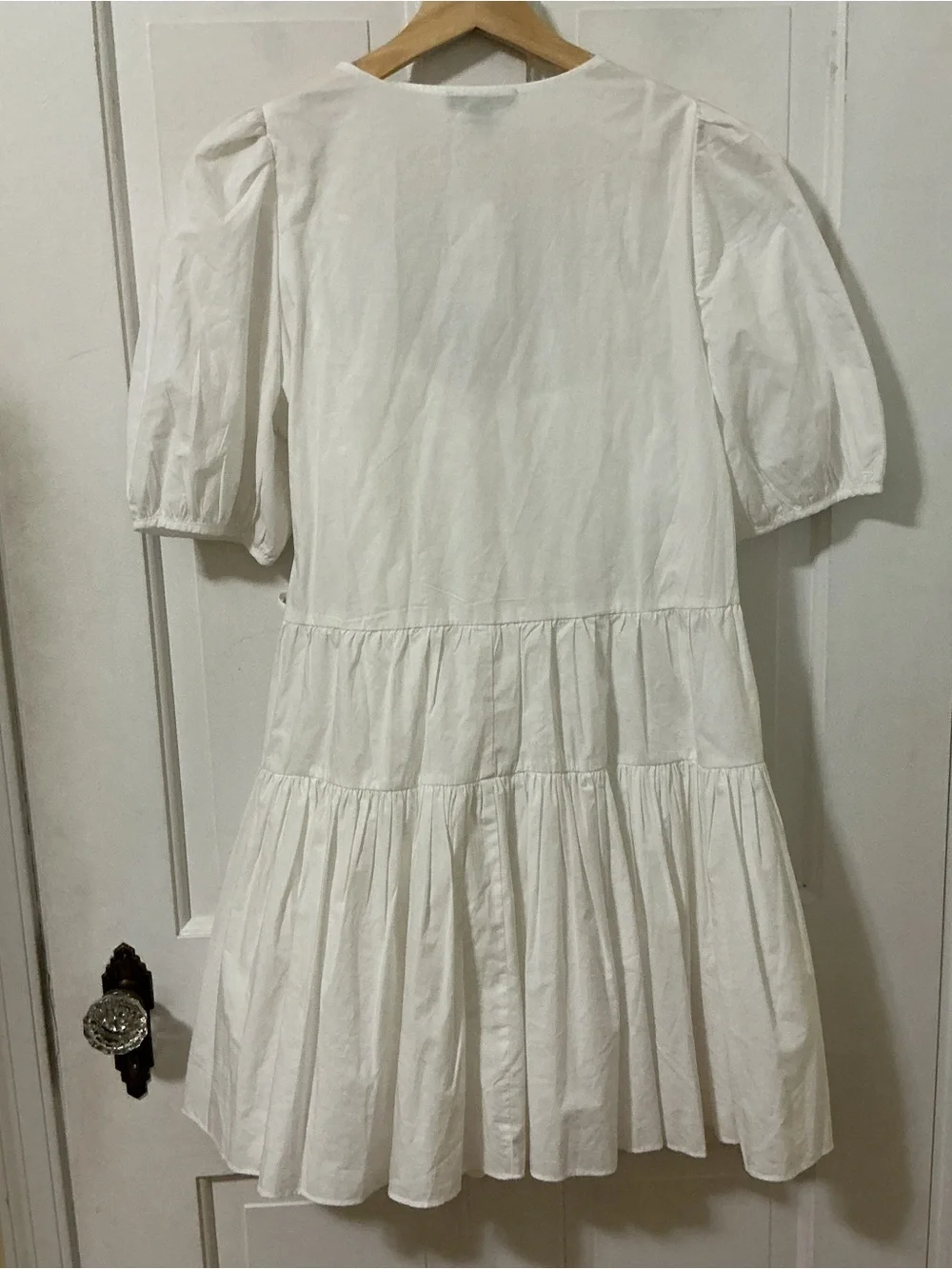 J. Crew Poplin Wrap Dress White Cotton Cottagecore Size PS NWT